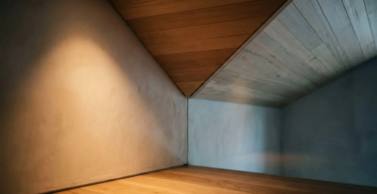 Dramatic lighting composition showing warm and cool light temperature zones creating intimate atmosphere