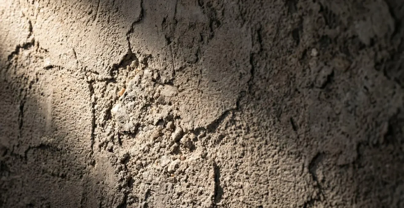 Directional downlight creating dramatic shadows on a textured wall surface demonstrating grazing lighting technique