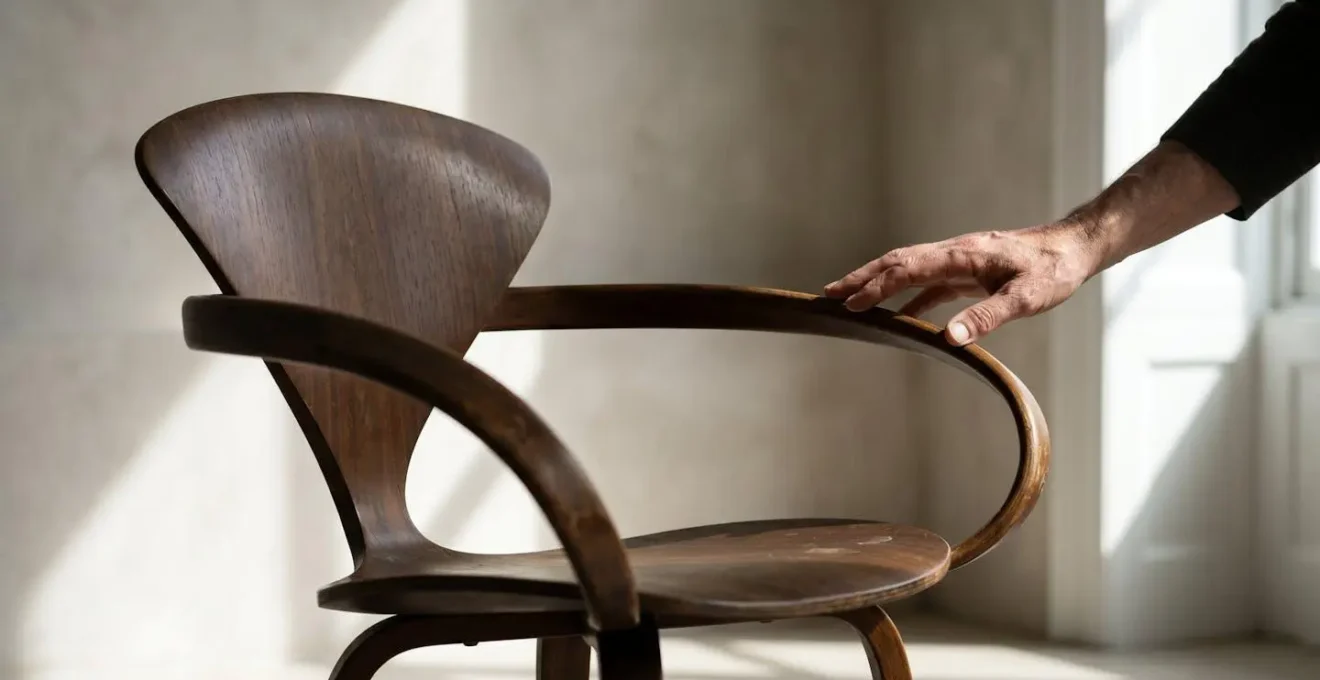 Iconic mid-century modern designer chair in pristine condition capturing the essence of timeless design investment value
